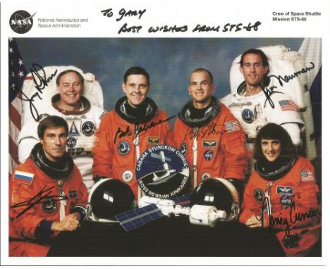 Space Shuttle STS 88 crew signed 10 x 8 colour photo. Inscribed to Gary Best Wishes from STS88. Signed by Robert D. Cabana, F