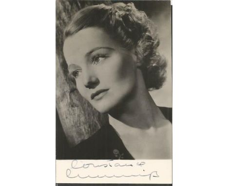 Constance Cummings signed sepia photo. May 15, 1910 - November 23, 2005, born Constance Halverstadt, was an American-born Bri
