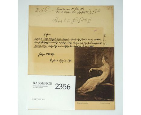 Historiker und Juristen. Konvolut von 16 Autographen. 1741-1927.Briefe, Vorlesungs-Ankündigungen und andere Mitteilungen akad