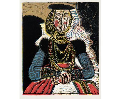 Picasso, Pablo. - Boeck, Wilhelm. Pablo Picasso. Linolschnitte. XII S. Mit 45 Farbtafeln. 32,5 x 39 cm. Illustrierter OLeinen