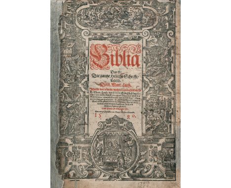 Biblia germanica. - Biblia das ist: Die gantze Heylige Schrifft, Teutsch. Doct. Mart. Luth.  Jetzundt von newem corrigiert: U