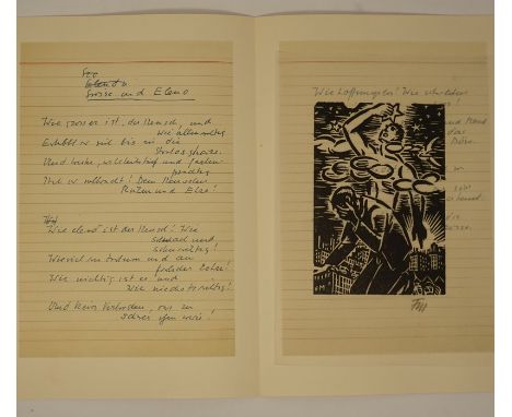 Becher, Johannes R. Gedichte und Holzschnitte aus "Vom Verfall zum Triumph". 222 S., 2 Bl. Mit 50 Orig.-Holzschnitten und los