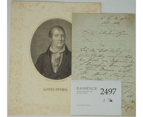 Spohr, Louis, Komponist, Dirigent, Hofkapellmeister in Kassel, galt neben Niccolò Paganini als der größte Geiger seiner Zeit 