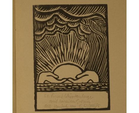 Weiß, Emil Rudolf. Der Wanderer. 215 S. Mit 8 ganzseitigen Text-Holzsschnitten. 21 x 15,5 cm. OBroschur (etwas bestoßen) mit 