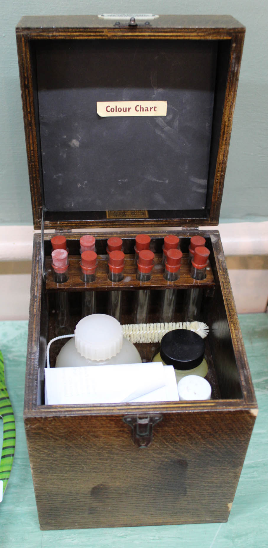 A cased British Drug Houses barium sulphate soil testing kit