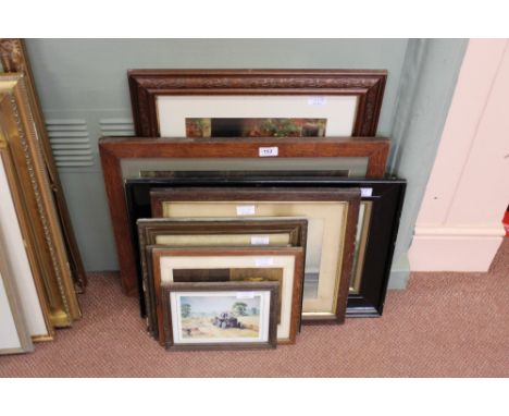 A Pears print plus other pictures including a watercolour by A.Bredau coastal scene watercolour