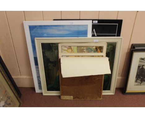 Educational nature posters, Trechikoff print, Rome Piazza Navona print plus one other