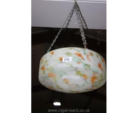 A 1920's/1930's glass light Shade.