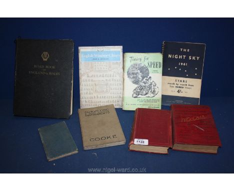 An AA book, 'Tuning For Speed', 'Surveying and other Scientific Instruments', etc.