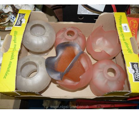 A quantity of various light shades.