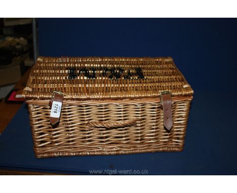 A Fortnum &amp; Mason small wicker Hamper (lacking contents).