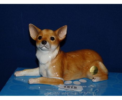 A John Beswick model of a light brown Chihuahua, boxed, 6" long.