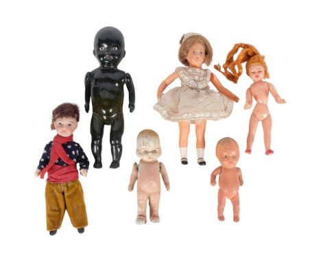 Various Vintage miniature toys, including porcelain and celluloid 