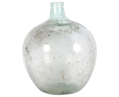 Vintage aqua glass carboy, H54cm 