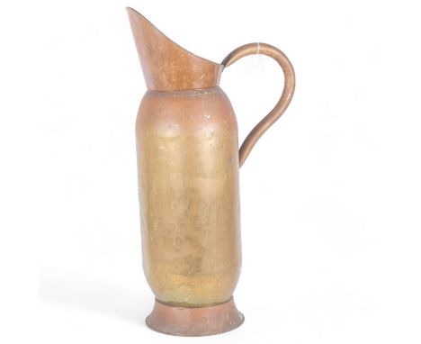 A large Antique copper flagon/stick stand, 75cm 