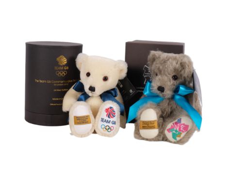 2 Merrythought London 2012 Olympics and Paralympics Team GB commemorative teddy bears, both boxed 