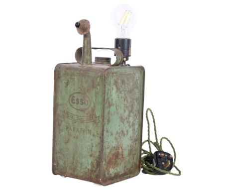 A Vintage paraffin Royal Daylight Esso oil can, converted into a table lamp, height approx 40cm 