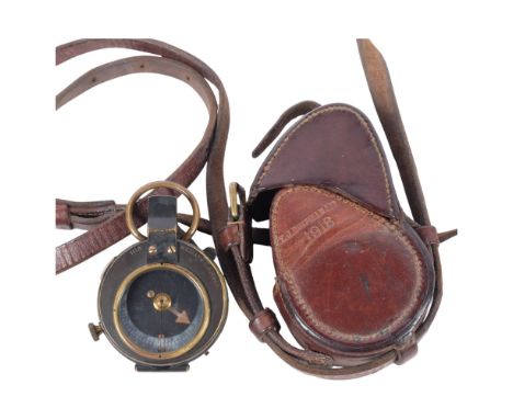 A First World War Period British Officer's Verner's pattern VIII pocket compass, named E Koehn and dated 1918, serial no. 117