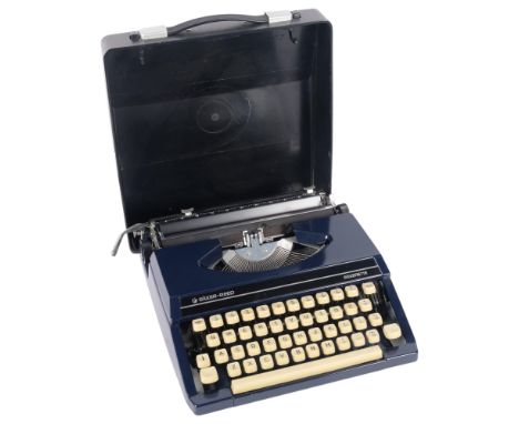 A Vintage Silver-Reed Silverette portable manual typewriter 