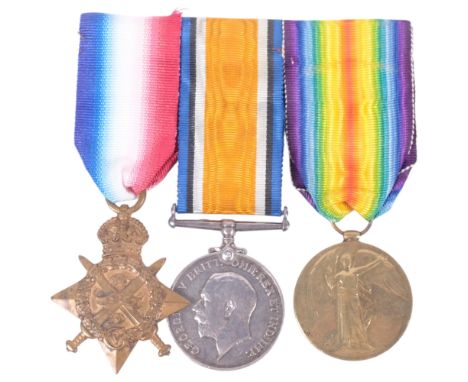 A First World War medal trio to T-17732 Transport Sargent George Rutt ASC, with brief typed biography 