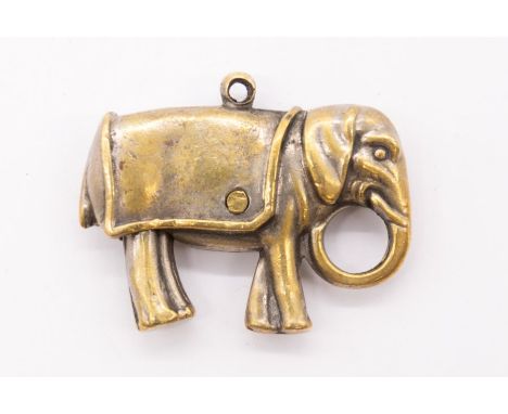 **For sale in aid of BBC Children in Need** Novelty cheroot cutter in the form of an elephant with ring for mounting on chate