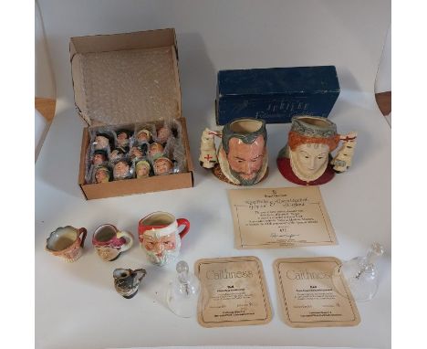 A small group of ceramics to include Royal Doulton Character jugs, to include Santa clause, Old King Cole as well as well as 