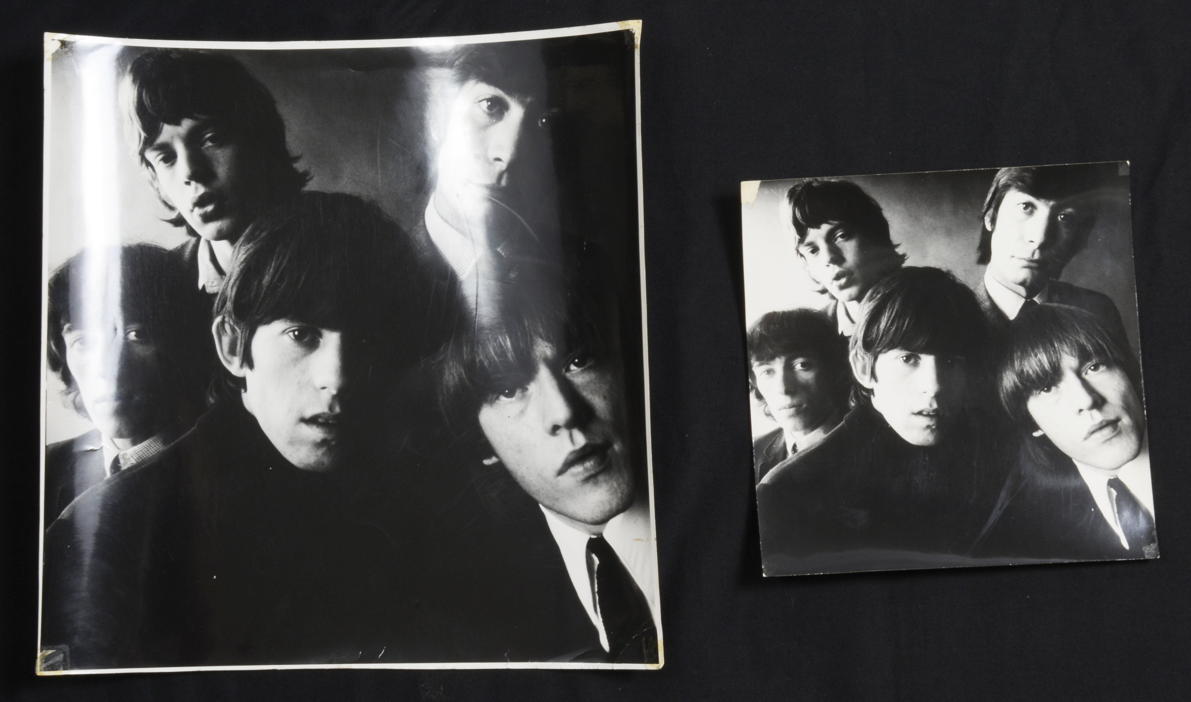 An Original Early Black And White Rolling Stones Poster With Blue ...