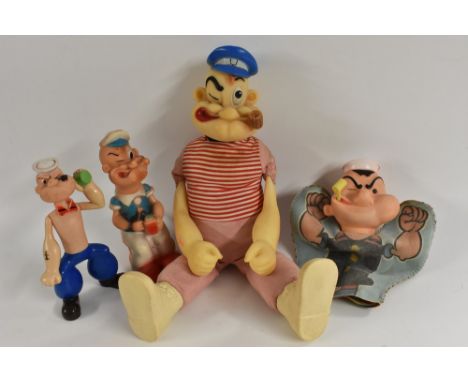 TV and Film - Popeyes, four items, 1950's-1960's included puppet and lamp