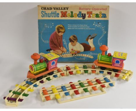 A Shuttle Melody train, made by Chad Valley, original box
