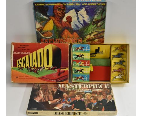 Games - The Exploration Game, made by Spiring Enterprise Parker (great artwork on the box); 1950's Escalado, made by Chad Val