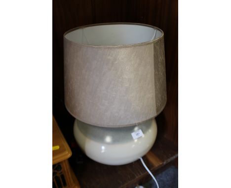 A MODERN STONEWARE TABLE LAMP