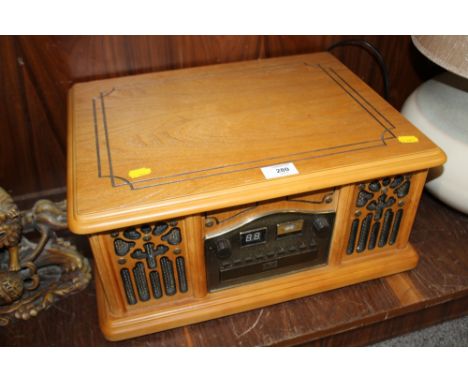 A MODERN RECORD AND CD PLAYER