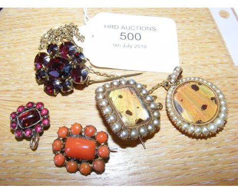 Seed pearl brooches etc