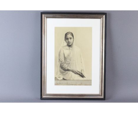 Dorothy Wilding photographic portrait of a young lady, signed in pencil to the lower margin, approx 20 x 31 cms, framed and g