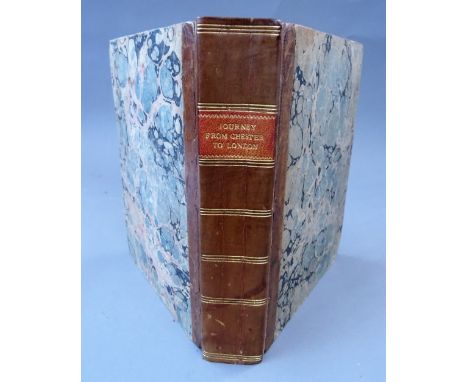 Pennant (T.)  The Journey from Chester to London. First Edition. pictorial engraved title & 22 plates; old marbled boards, la