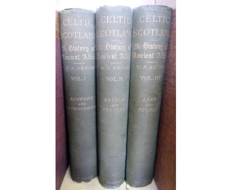 Skene (W.F.)  Celtic Scotland: A History of Ancient Alban. 2nd edition (revised & corrected), 3 vols. 10 coloured maps, gilt 