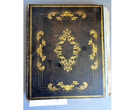 SKETCH BOOK - portraits & topographical scenes, mostly British & in pencil, one colour portrait of an Indian servant 'Kumloo'