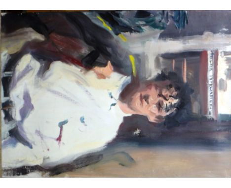 English School (20th century), Portrait of Henry Morgan, oil on canvas, inscribed on reverse, unframed, 60cm x 43cm.