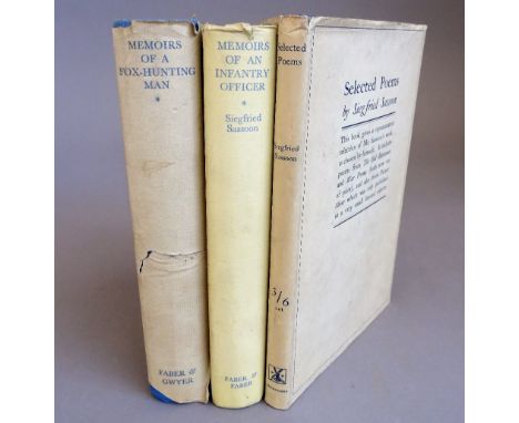 [Sassoon (Siegfried) Memoirs of a Fox-Hunting Man, First Edition 1928, d/w, torn and chipped on spine with small loss, discol