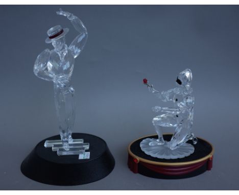 Two Swarovski 'Magic of Dance' crystal figures, Antonio (2003), Anna (2004) and one further Swarovski crystal figure Harlequi