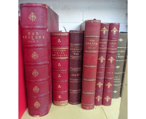 Bindings - Dore (Gustave, illus.) The History of Don Quixote by Cervantes, contemporary half morocco, chipped, Cassell, Pette