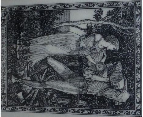 Walter Crane (1845-1915), Scenes from The Tempest by William Shakespeare, sevenwoodcut prints, each approx 22cm x 16cm.(7)
