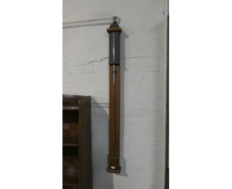 An Edwardian Oak Stick Barometer by Stanley, Great Turnstile, London 
