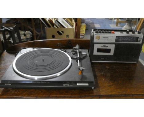 A Technics Turntable for Spares or Repairs and a Ferguson Radio Cassette Recorder. 