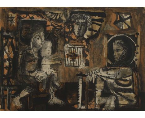 ▲ Antoni Clavé (Spanish-French, 1913-2005) 'The Holy Family', c.1951lithograph in colours, signed l.l.51 x 35cm, 68 x 54cm fr