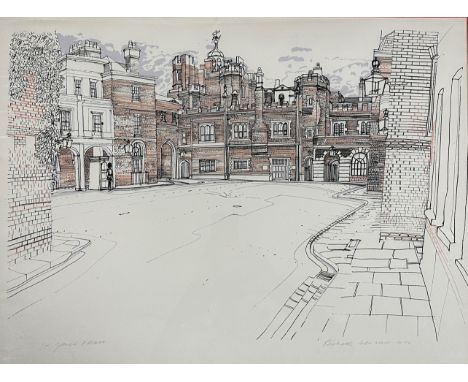 Richard Demarco CBE (Scottish: 1930-) St James Palace, London, print, signed bottom right in pencil and dated 1979, inscribed