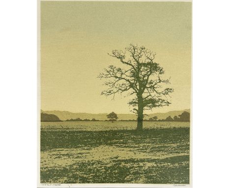 Bob Saunders, Out of Town, silkscreen print, artists proof, signed in pencil bottom right, glazed mounted aluminium frame, (e