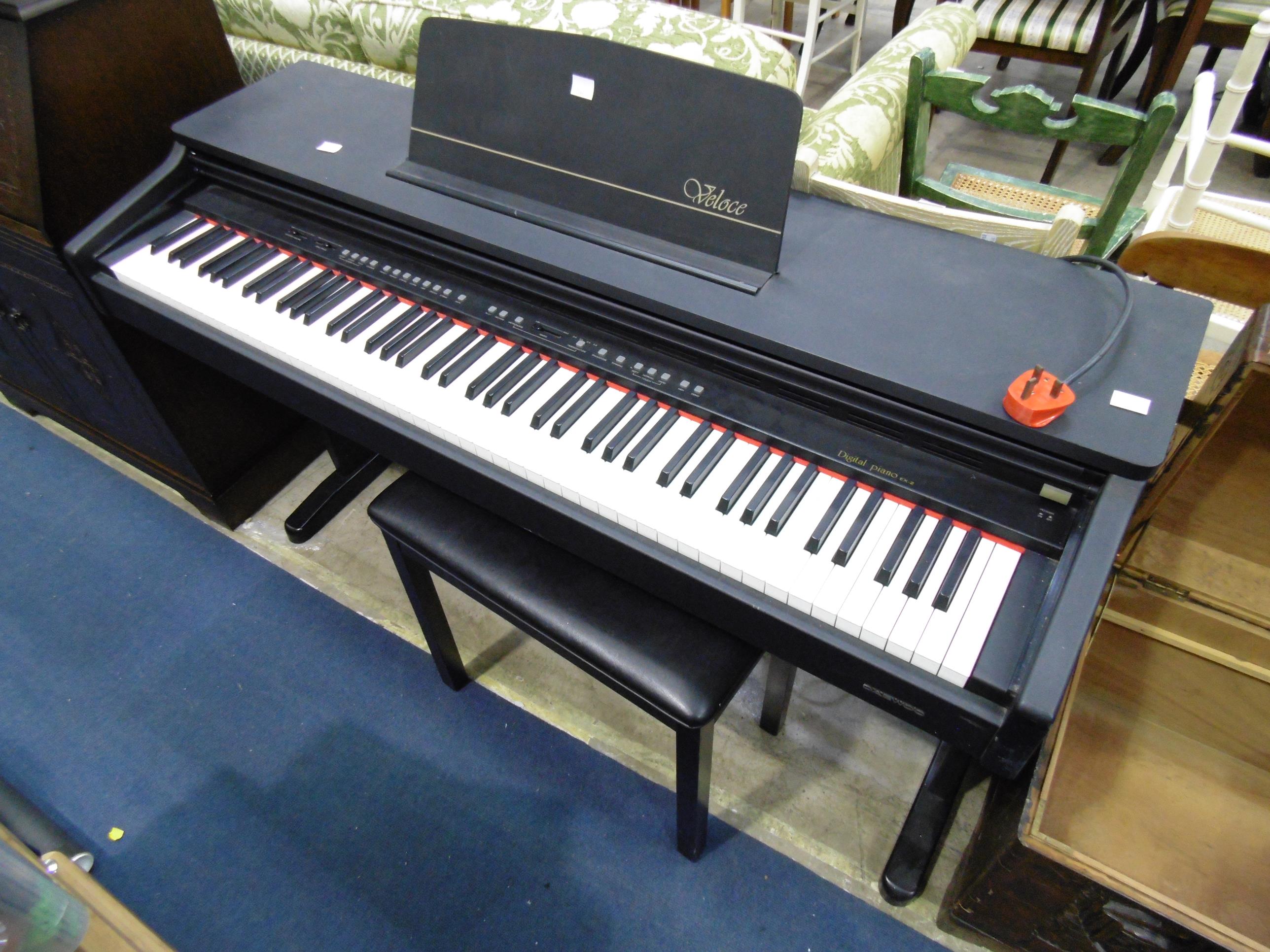 A Daewoo Veloce Digital Piano Model EXZ with Stool (RRP in Region of £