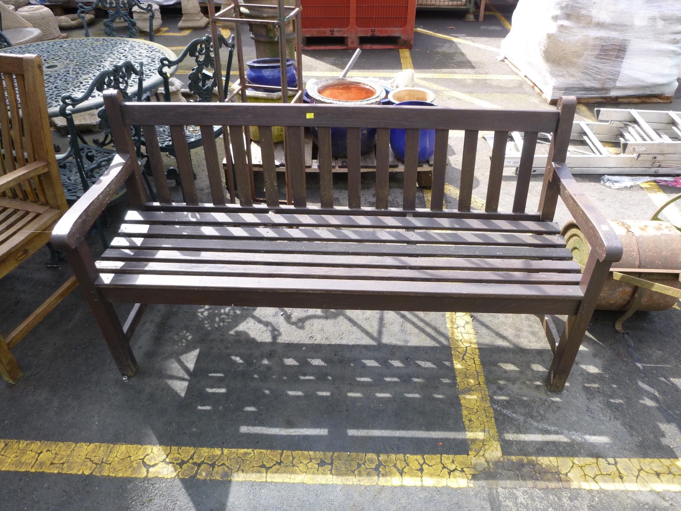 A Wooden Garden Bench. Please note there is a Â£5 Plus VAT 