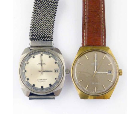 Omega Seamaster Cosmic Automatic wristwatch, 1970's, waterproof stainless case 166022 (tool 105), silvered two-tone dial, cen